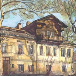 custom house portrait watercolor painting original personalized houses portrait from photo house warming gift watercolor