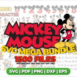 Mickey Mouse SVG Bundle for Cricut and Sublimation Printing
