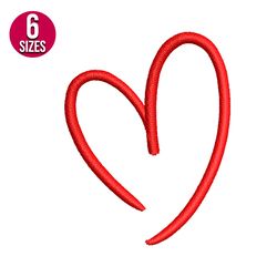 heart shape embroidery design, machine embroidery pattern, instant download