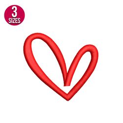 mini heart embroidery design, machine embroidery pattern, instant download