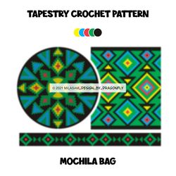 Crochet PATTERN Wayuu mochila bag / Tapestry crochet bag / Rhombuses 2