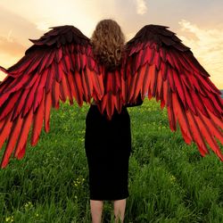 Large movable Phoenix Firebird Cosplay Costume wings/wings of fire/photo props/Halloween accessory