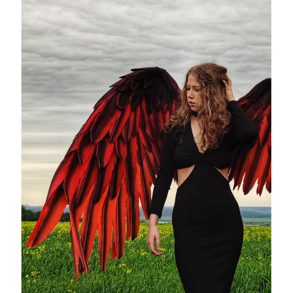 adult wings costume, red angel wings, devil wings, phoenix costume, articulating wings, red cosplay wings, moving anime wings, movable wings, wings of fire, pho