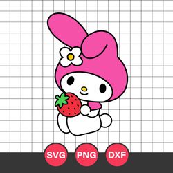My Melody Svg, Hello Kitty Svg, Kawaii Kitty Cat Svg, Cartoon Svg, Png Dxf, HK18052304