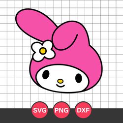 My Melody Svg, Hello Kitty Svg, Kawaii Kitty Cat Svg, Cartoon Svg, Png Dxf, HK18052305