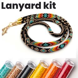 Teacher lanyard kit, Beaded lanyard kit, Bead crochet kit, Lanyard kit, Handmade accessories, Gift ideas teacher, DIYkit