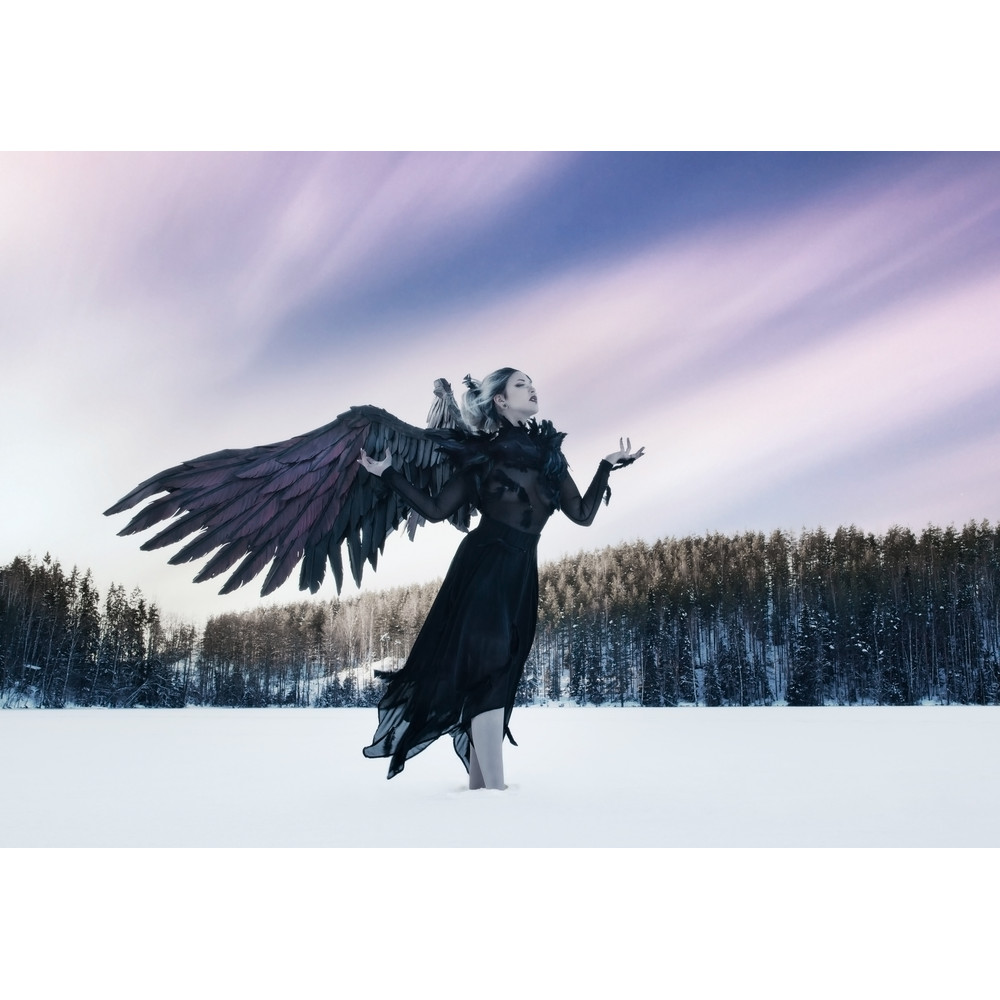 Maleficent cosplay black angel wings devil wings cosplay larp cloth the witcher costume demon s