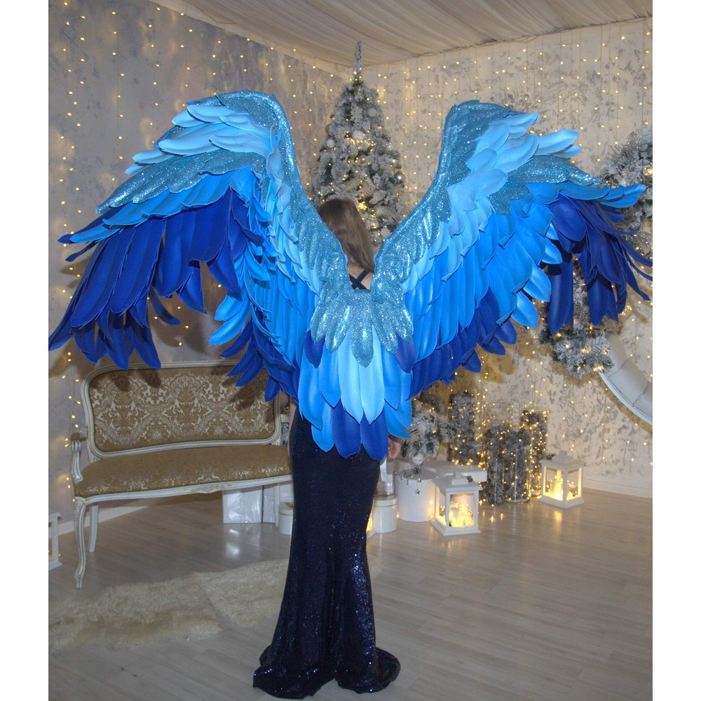 bluebird wings costume parrot wings costume gleaming fairy wings shining jaybird angel wings costume lucky bird wings victoria secret wings blue wearable wings
