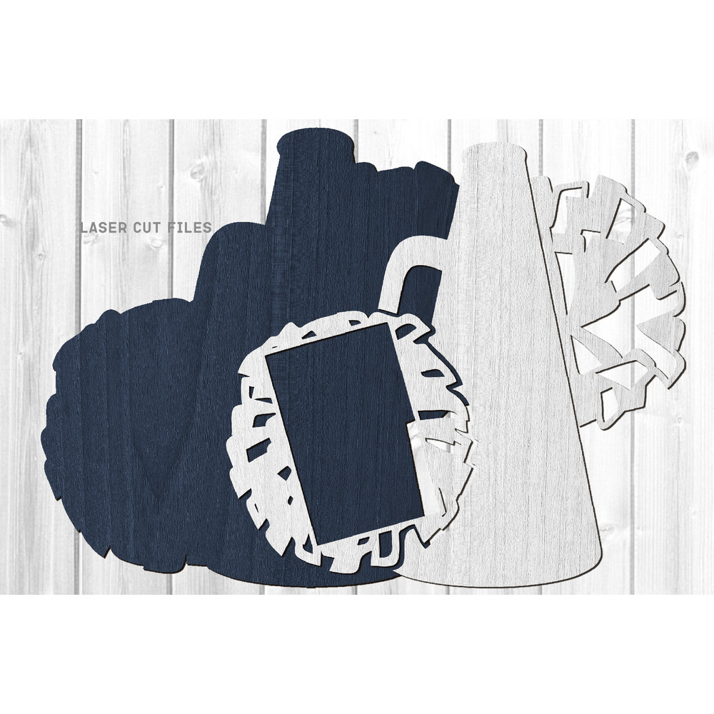 Layered Cheerleader Monogram Photo Frame SVG Glowforge Laser Cut Files.png