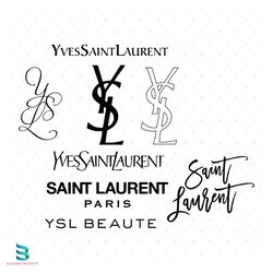 yves saint laurent logo bundle svg, ysl svg, ysl beaute