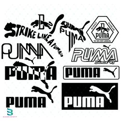 puma logo bundle svg, puma svg, leopard svg