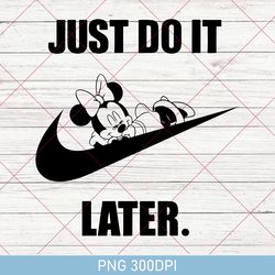 just do it later png, sleeping lazy minnie png, disney minnie just do it later png, disney minnie png, family just do it