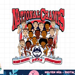connecticut huskies national champs 2023 basketball players  png, sublimation
