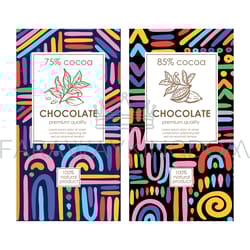 chocolate packaging abstract bright set in african style