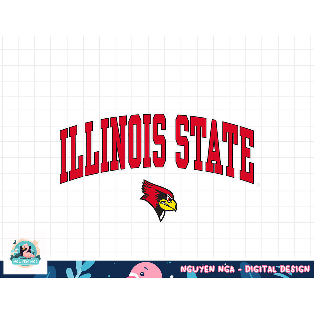 Illinois State Redbirds Arch Over Black Officially Licensed  png, sublimation.jpg