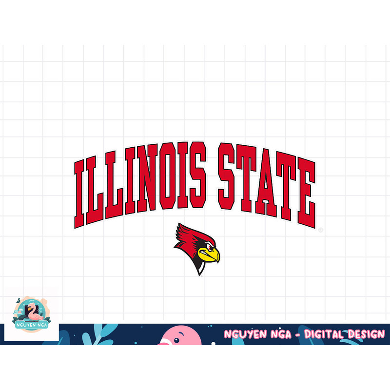 Illinois State Redbirds Arch Over Black Officially Licensed  png, sublimation.jpg
