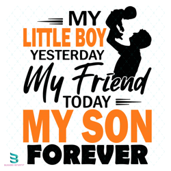 my little boy yesterday my friend today my son forever svg, fathers svg