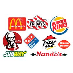 fastfood brand logo bundle svg, fastfood logo svg, mcdonalds logo svg, nandos logo, brand logo svg