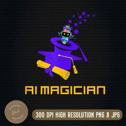 ai idea funny png, ai magician png, ai graduate png, it graduate png, png high quality, png, digital download