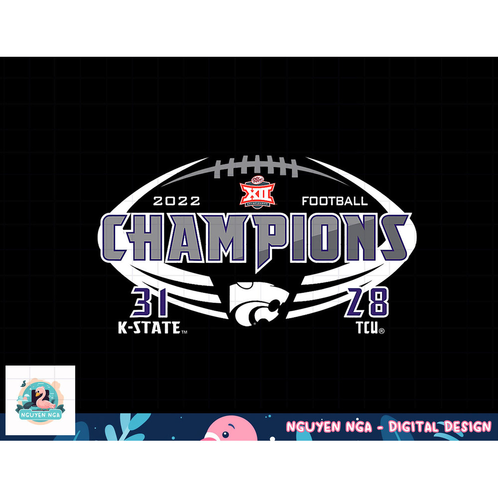 Kansas State Wildcats Big 12 Champs 2022 Score Purple png, sublimation.jpg
