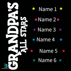 grandpas all stars svg, fathers day svg, grandpa svg, all stars svg