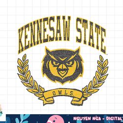kennesaw state owls victory vintage logo png, sublimation
