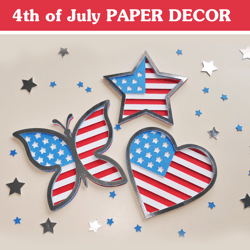 4th of July patriotic layered paper decor | Independence day svg | 4th of july svg | Patriotic svg | Svg file for Cricut