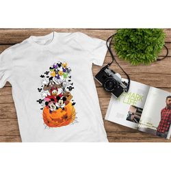 mickey mouse shirt, disney pumpkin, disney halloween shirt, treat or trick, halloween, disney castle, disney world tee