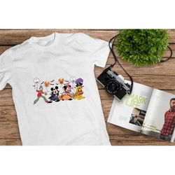 mickey shirt, minnie, goofy, donald duck, disney pumpkin, disney halloween shirt, treat or trick, halloween, disney cast