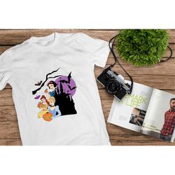 disney halloween shirt, cinderella, snow white, belle, treat or trick, halloween, disney castle, halloween pumpkin, dis