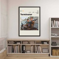 terminator poster vintage terminator movie poster terminator minimal poster modern art minimalist print