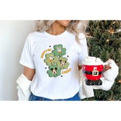 happy go lucky shirt, mickey and friends lucky shirt,st patricks day shirt, lucky shirt