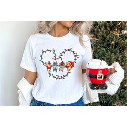 santa hat cat christmas lights funny family holiday outfit cat lovers xmas shirts