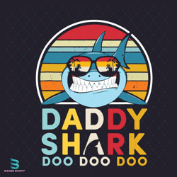 daddy shark doo doo doo fathers day svg, fathers day svg, daddy shark