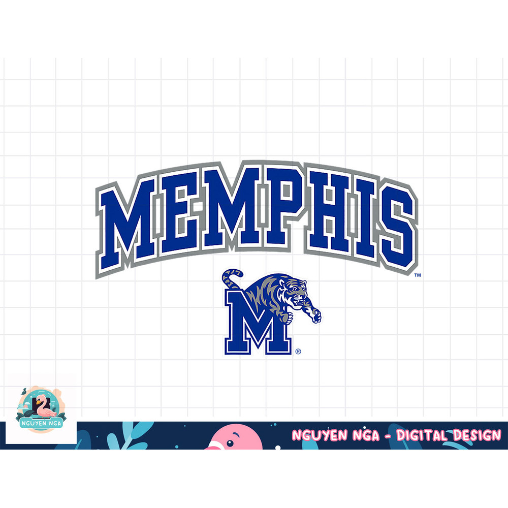Memphis Tigers Arch Over Heather Gray png, sublimation.jpg