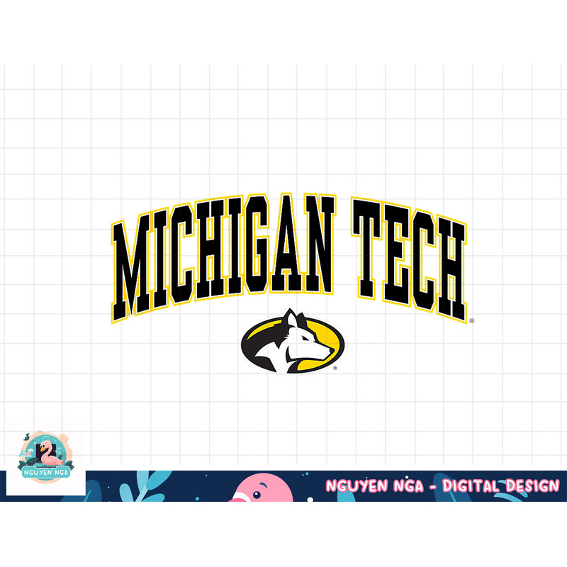 Michigan Tech Huskies Arch Over Logo Officially Licensed  png, sublimation.jpg