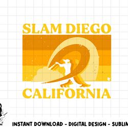slam diego surf vibes - san diego baseball  png, sublimation