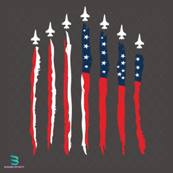 american flag usa airplane svg, 4th of july svg, american flag svg