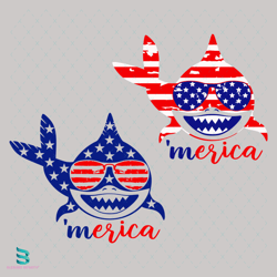 shark america svg, 4th of july 2023, american flag svg, america svg