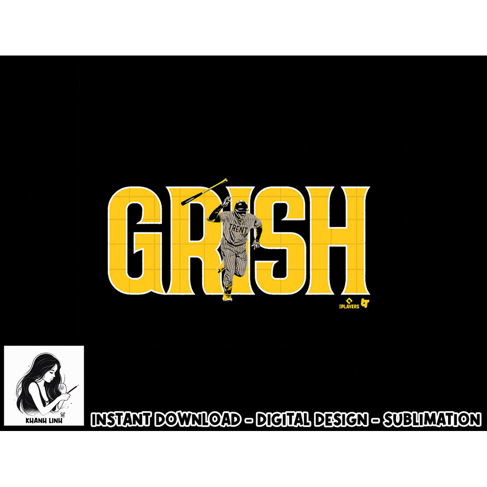 Trent Grisham - GRISH - San Diego Baseball png, sublimation.jpg