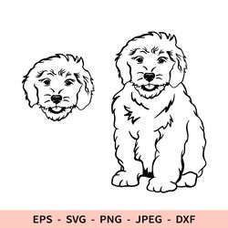 Goldendoodle Svg  Goldendoodle Dog Svg Dog Lover Dxf File for Cricut Laser Portrait Pet