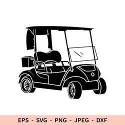 Golf Cart Svg Buggy File for Cricut Sports Outline dxf Golf Car for laser cut