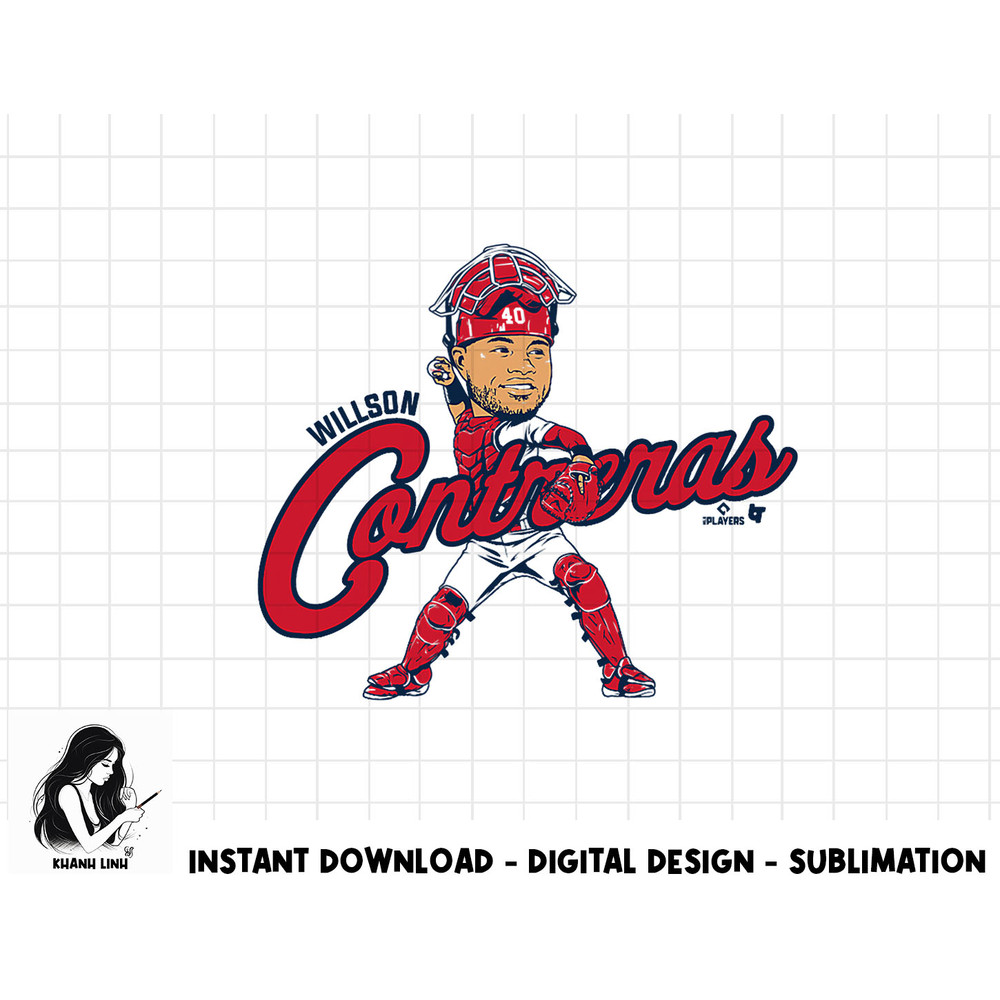 Willson Contreras - Caricature - St. Louis Baseball png, sublimation.jpg