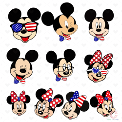 independence mickey minnie bundle svg, independence day svg, mickey svg, minnie svg, disney svg