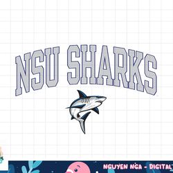 nova southeastern sharks arch over blue officially licensed  png, sublimation