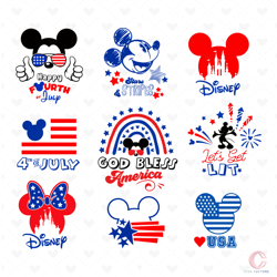 disney independence day bundle svg, independence svg, mickey head svg, disney svg, independence day svg