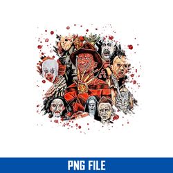 friends horror halloween png, horror moive friend png, scary friends horror characters png, halloween png digital file