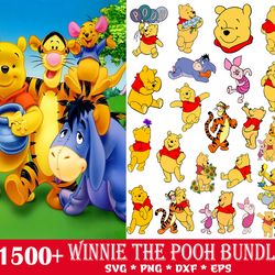 winnie the pooh  bundle, winnie pooh svg, silhouette svg fies