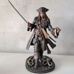 Jack Sparrow 3D printed hand painted custom figure, Captain Jack Sparrow model Jack Sparrow figure handpaint high detail