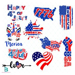 happy 4th of july bundle svg, 4th of july 2023, american flag, america svg svg